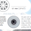 poulie triple 57mm à friction ou roulements viadana