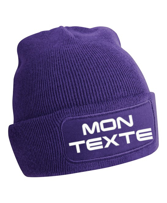 Bonnet à patch personnalisable